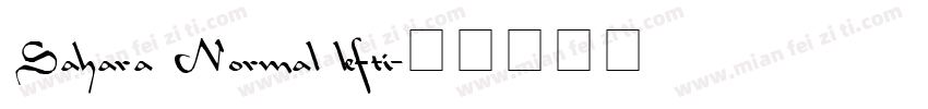 Sahara Normal lefti字体转换